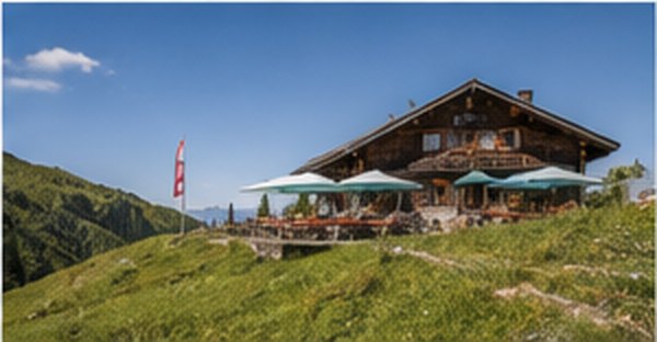 Almhütte mit Gastgarten