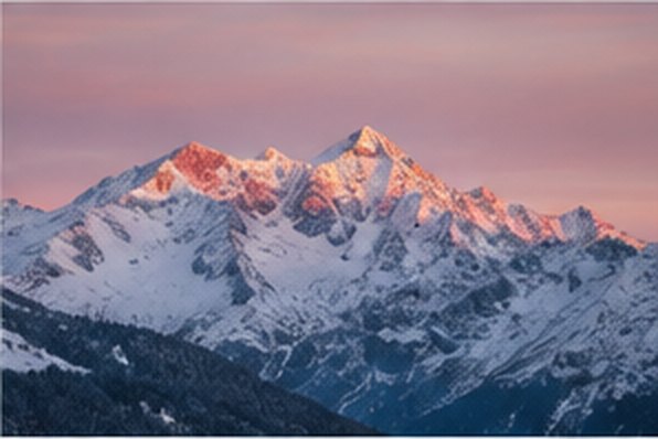 Abendrot auf den Gipfeln der Silvretta